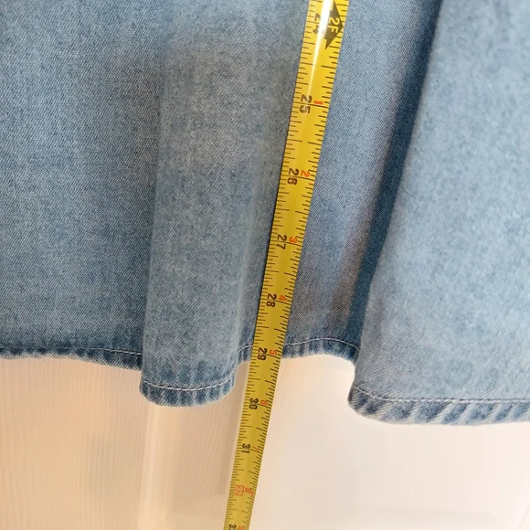 Rare Vtg. Disney Denim Button Up Winnie The Pooh Long Sleeve Shirt SZ 26/28 - Picture 8 of 15